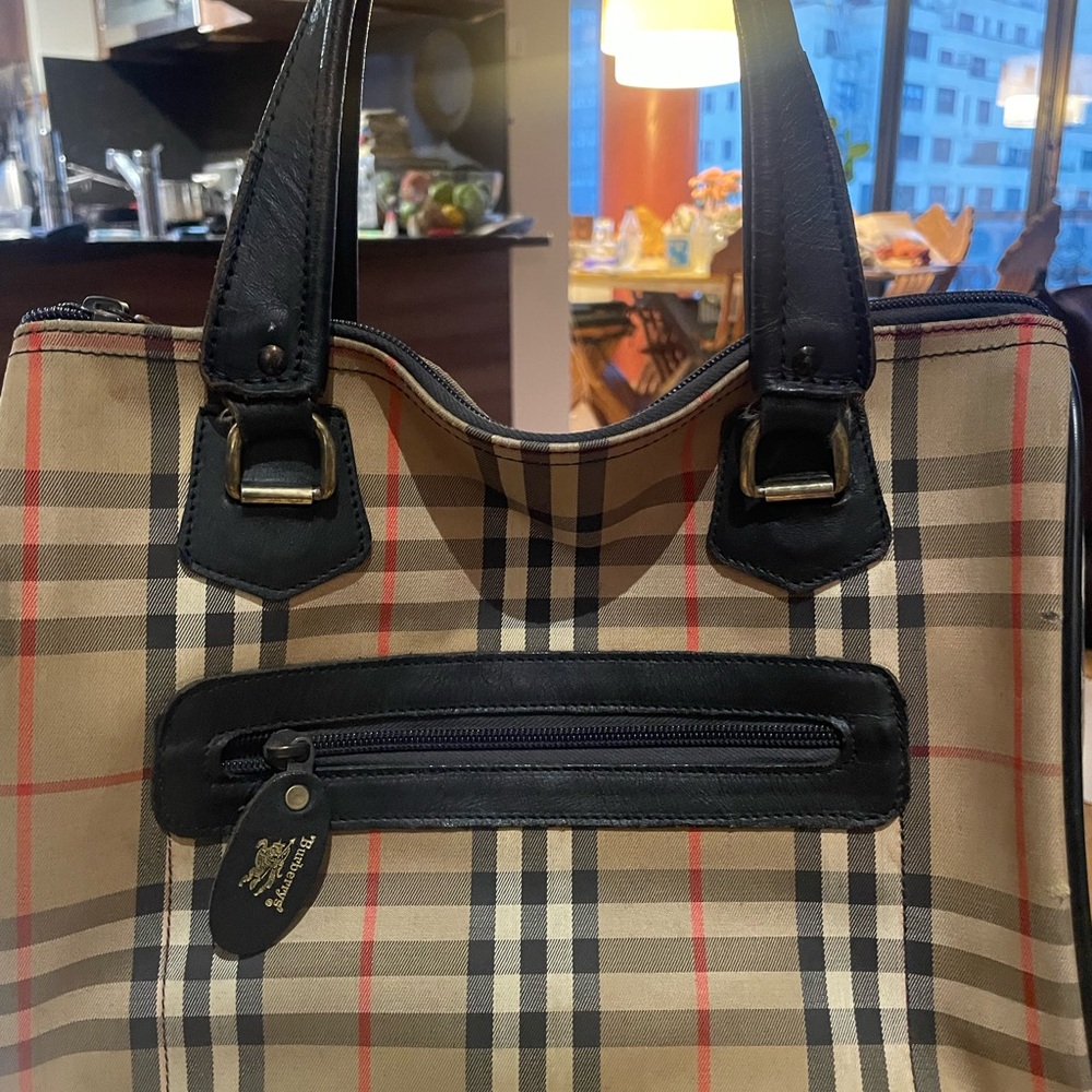 Burberry Checkered Tote Bag(vintage)